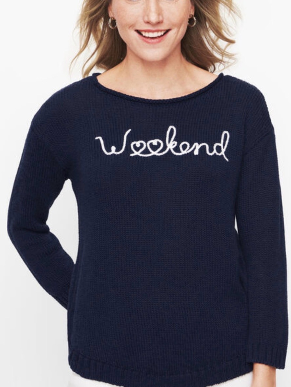Talbots Navy “Weekend” Sweater